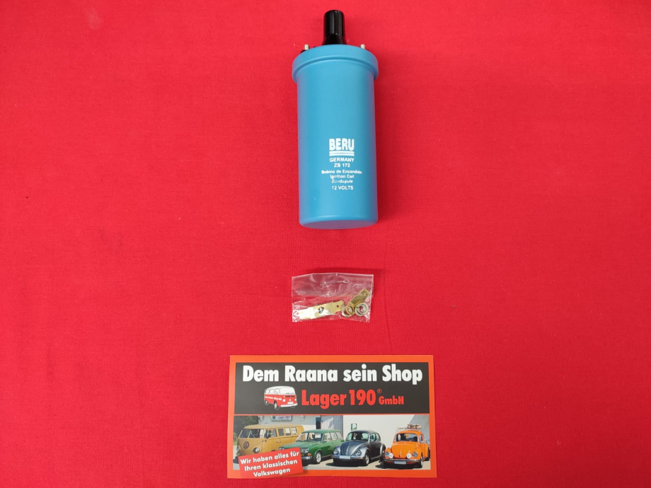Beru Z�ndspule 12V ohne Halter f�r VW K�fer K�bel Bus T1 T2 T3 T4 Porsche 914  ers. Bosch blau MADE IN MEXICO (45-379)