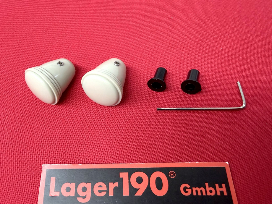 Bedienkn�pfe Grau Paar f�r Radio VW K�fer, Bus T1, T2, Karmann (0525-003)