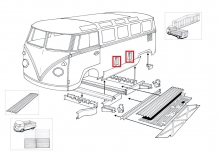 VW Bus T1 55-67 Sulenfe Unterteil Autocraft Rep.-Blech (0890-42)