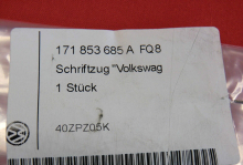 VW Schriftzug Typenschild Emblem VOLKSWAGEN 171.853.685A FQ8 (13-053)