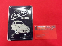 The original Ride VW Käfer Blechpostkarte Blechschild Postkarte (62-041)