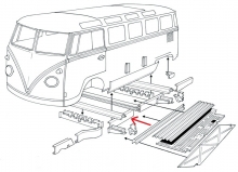 VW Bus T1 Rep.-Blech Rahmenabschnitt Rahmen Lngstrger zentral links rechts (0890-66)