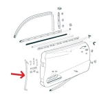 Dichtung Trdichtung A-Sule links VW Karmann Ghia Typ14 (0757)