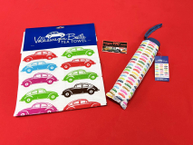 Geschirrtuch VW Käfer multi colour + Regenschirm VW Käfer multi colour