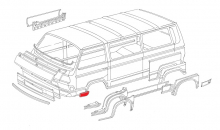 Reparaturblech Fahrertr unten auen VW Bus T3 79-92 (0892-260)