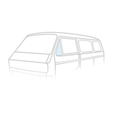 Glasscheibe Ausstellfenster, links, Klarglas für VW Bus T3 05/79-07/92 , mit E-Prüfzeichen (8951-200)