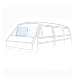 Glasscheibe Türfenster, rechts, Beifahrertür, Klarglas VW Bus T3 05/79-07/92, mit E-Prüfzeichen (8951-305)