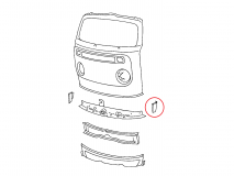 Deckblech Abschlusstrger links VW Bus T2 73- (0891-225)