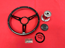 15 Lenkrad Schwarz Woody Style mit Nabe fr VW Kfer 08/60-08/73 (57-058 57-006)