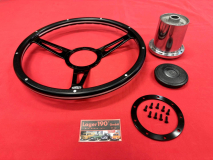 15 Lenkrad Schwarz Woody Style mit Nabe fr VW Kfer 08/60-08/73 (57-058 57-006)