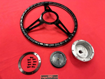 15 Lenkrad Schwarz Woody Style mit Nabe fr VW Bus T1 55-67 (57-058 57-008)