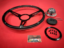 15 Lenkrad Schwarz Woody Style mit Nabe f�r VW Bus T2 -07/74 (57-058 57-009)