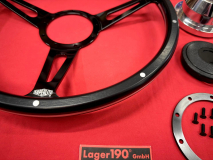 15 Lenkrad Schwarz Woody Style mit Nabe f�r VW Bus T2 -07/74 (57-058 57-009)