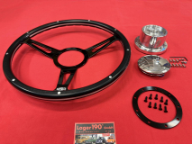 15 Lenkrad Schwarz Woody Style mit Nabe fr VW Bus T2 08/74- (57-058 81-219 81-220)