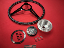 16 Lenkrad Schwarz Woody Style mit Nabe fr VW Bus T2 -07/74 (57-059 57-009)