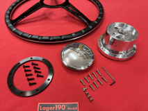 16 Lenkrad Schwarz Woody Style mit Nabe fr VW Bus T2 08/74- (57-059 81-219 81-220)