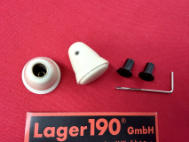 Bedienkn�pfe Elfenbein Paar f�r Radio VW K�fer, Bus T1, T2, Karmann (0525-002)