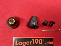 Bedienkn�pfe Schwarz Paar f�r Radio VW K�fer, Bus T1, T2, Karmann (0525-004)