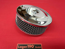 VW Käfer, Bus T1, T2 Typ1 Sport-Luftfilter Chrom, rund 52mm, 5,5cm hoch (2150)