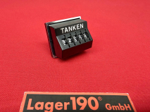 Tageskilometerzähler schwarz "TANKEN" für VW Käfer, Bulli T1, T2 u.a. Oldtimer (2688-011)